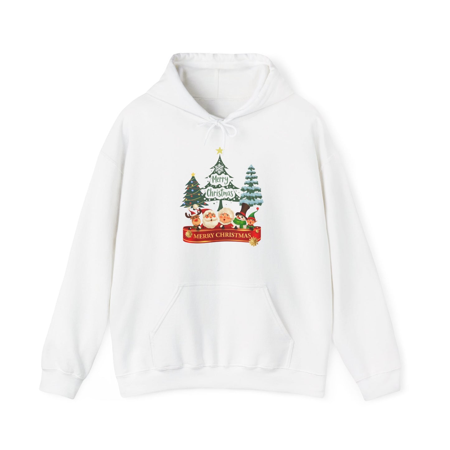 Merry Christmas Hoodie Weihnachtsfiguren & Tannenbaum Unisex
