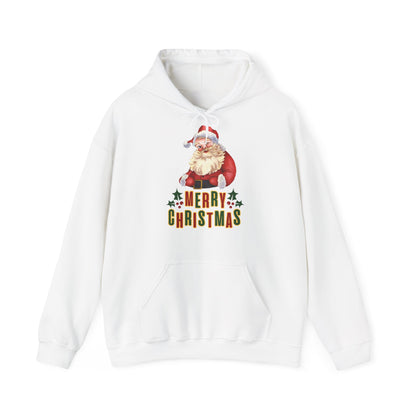 Merry Christmas Hoodie Vintage Santa Claus Retro Unisex