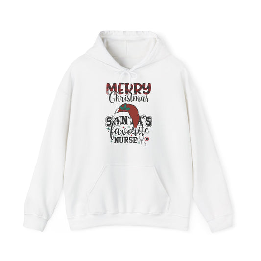 Merry Christmas Nurse Hoodie Sweatshirt – Santa’s Favorite Pullover