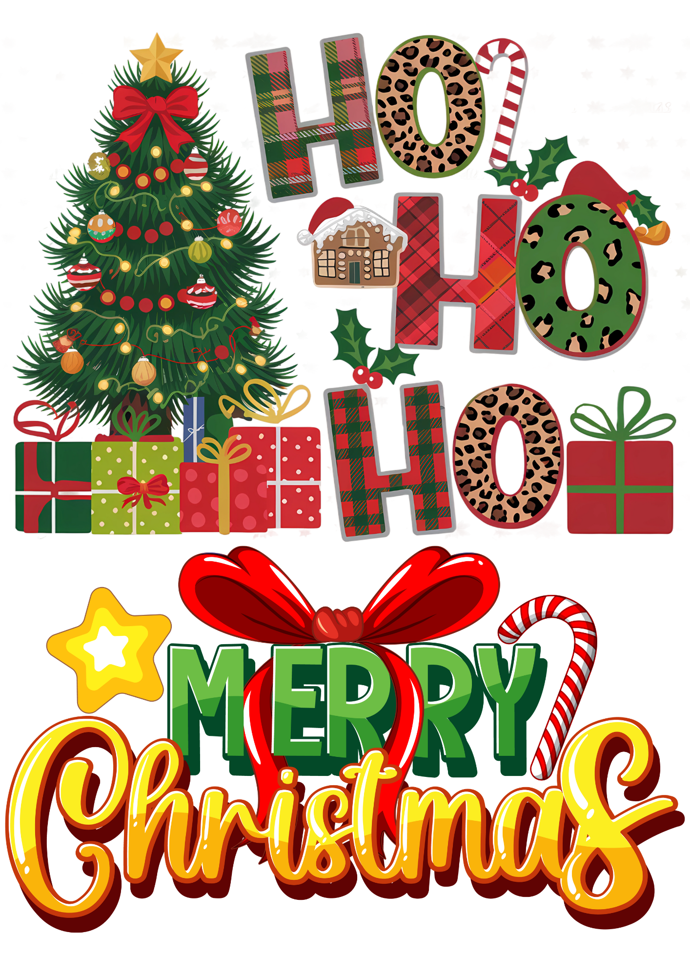 Ho Ho Ho Merry Christmas Hoodie Sweatshirt – Festlicher Winterpullover